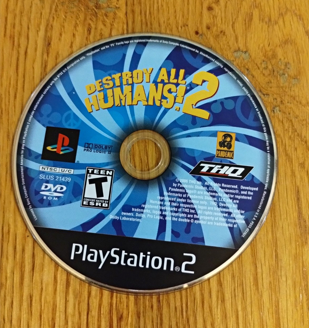 Destroy All Humans! 2 (Sony PlayStation 2) THQ T Teen 2006 Disc Only